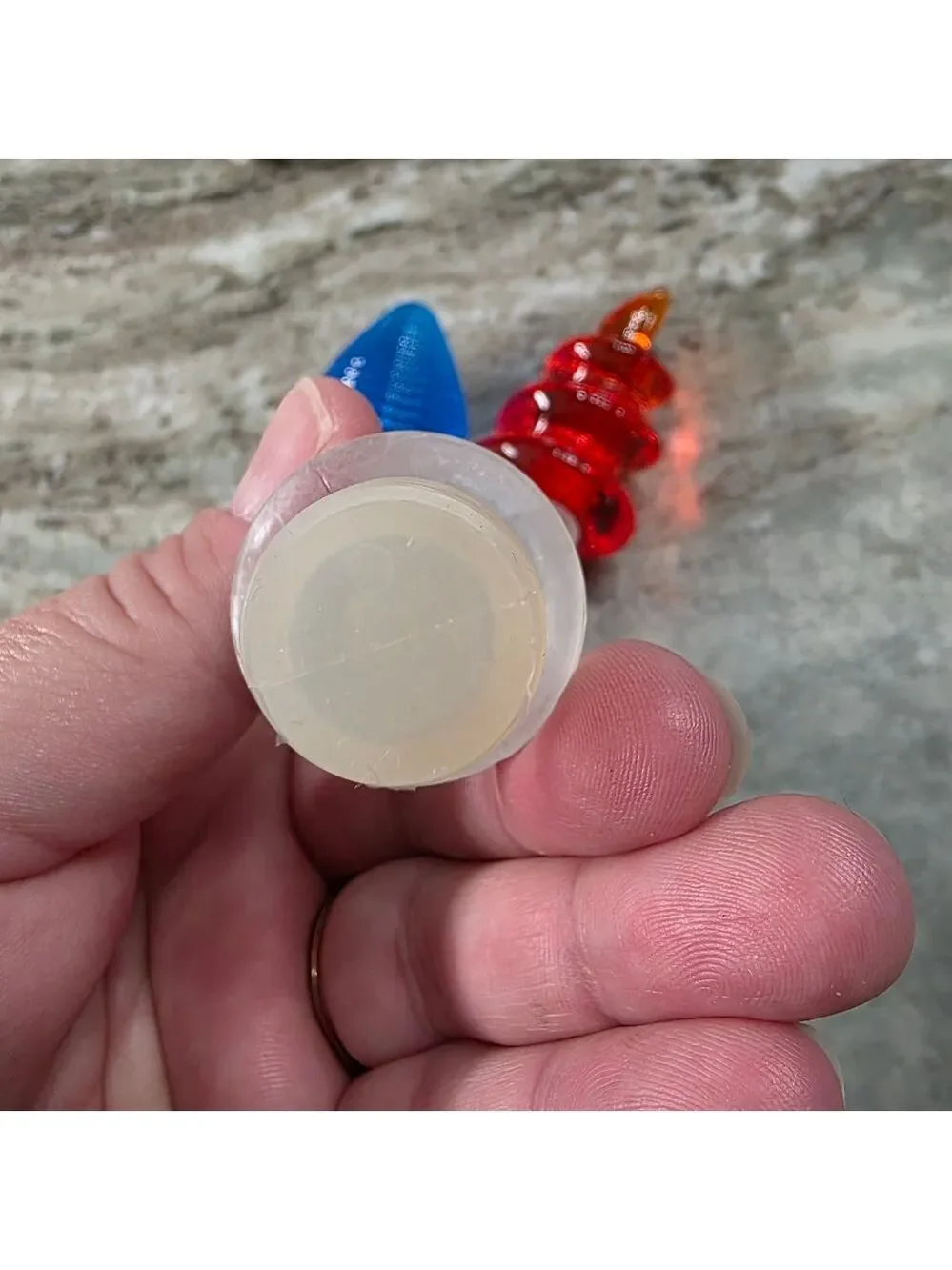 Colorful Acrylic Bottle Stopper Trio Star, Blue, & Red Spiral Set of 3 Patriotic